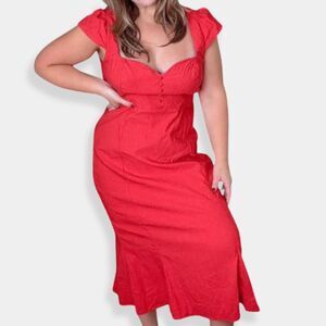 Anthropologie Women's Red Dress